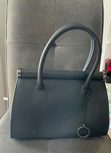 Llody handtasche leder schwarz - leder,