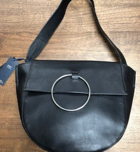 Schwarze lederhandtasche für - schwarze,