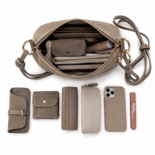 Damen wildleder schultertasche - damen,